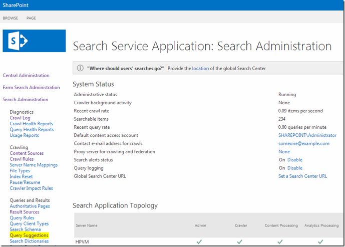 Search Service Application